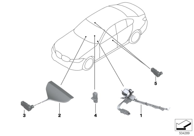 2019 BMW 330i Fibre-Optic Conductor Vehicle Interior Diagram