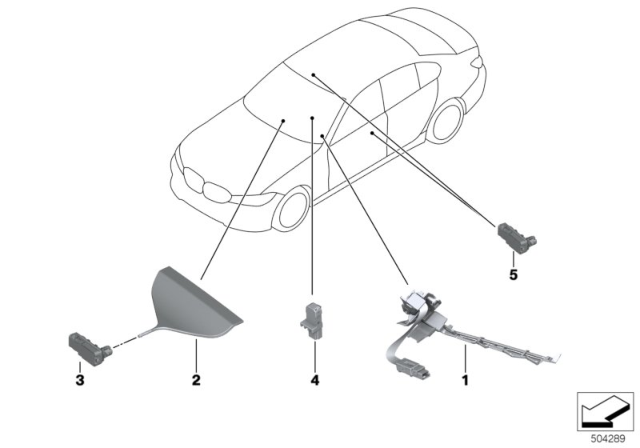 2019 BMW 330i xDrive Fibre-Optic Conductor Vehicle Interior Diagram