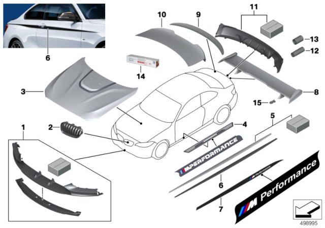 2015 BMW M235i Foil, Accentuation Strip, Left / Right Diagram for 51142351086