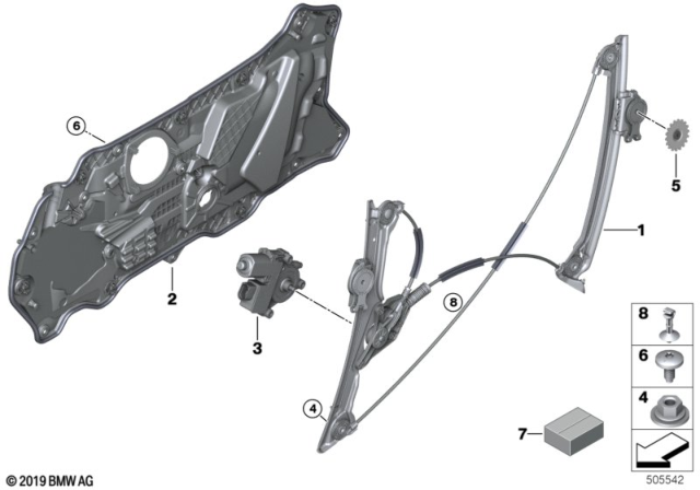 2020 BMW 840i xDrive DRIVE FOR WINDOW LIFTER, RIG Diagram for 61359466686