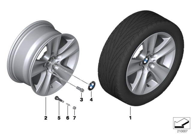 2017 BMW 640i BMW LA Wheel, Star Spoke Diagram 4