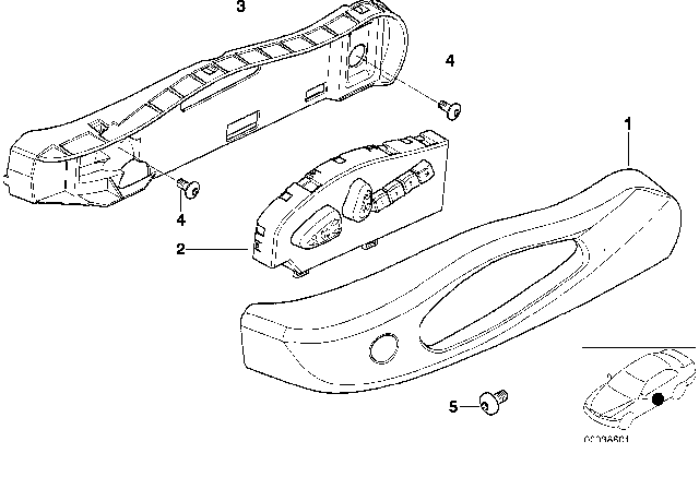 2004 BMW M3 Single Parts Of Front Seat Controls Diagram