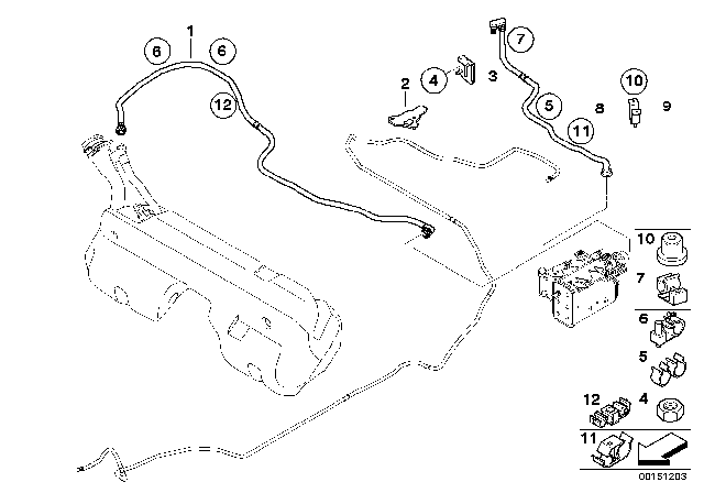 2007 BMW Z4 M Bow Diagram for 16137836802