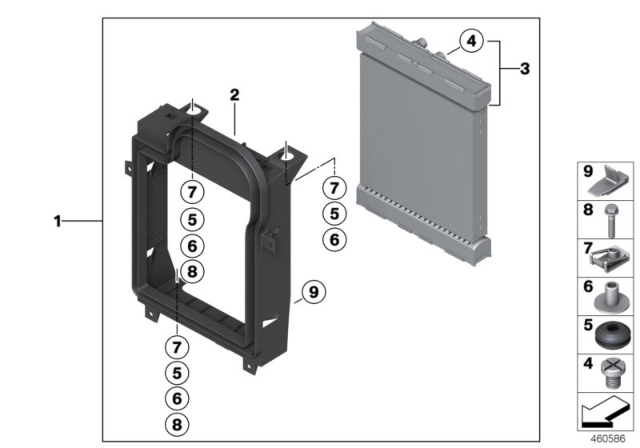 2016 BMW X5 M Frame Left Diagram for 17117645686