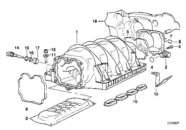 1994 BMW 530i Insert Diagram for 11611736765