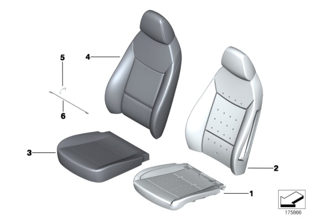 2012 BMW Z4 Seat, Front, Cushion & Cover Diagram 2