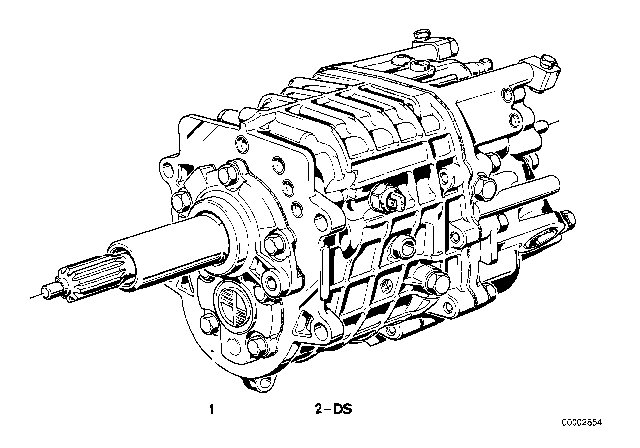 1982 BMW 633CSi Manual Gearbox Diagram 1