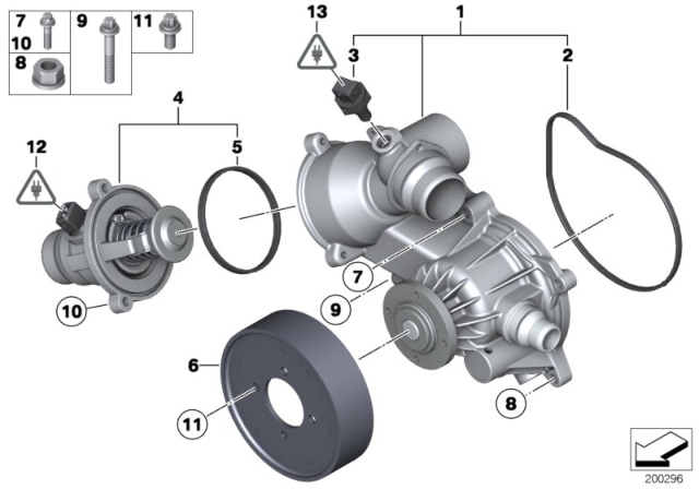 2013 BMW 760Li Pulley Diagram for 11517571365