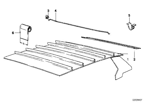 1962 BMW 700 Headlining Diagram