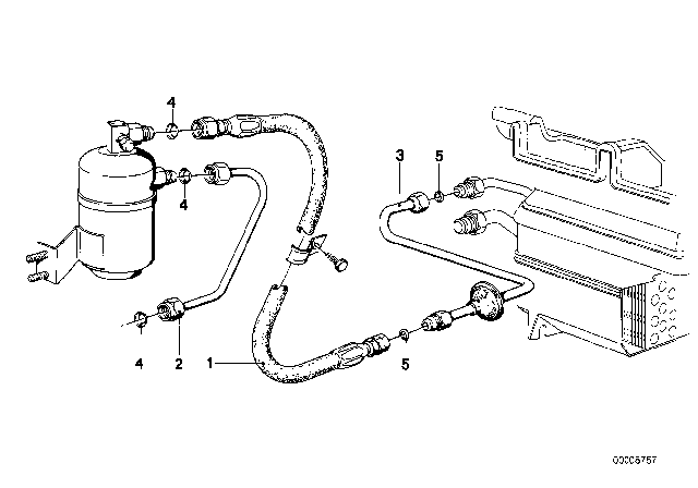 1981 BMW 320i Pipe Diagram for 64531466300