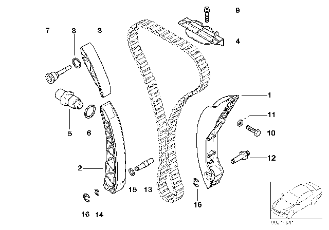 2001 BMW M3 Timing And Valve Train - Timing Chain Diagram 2