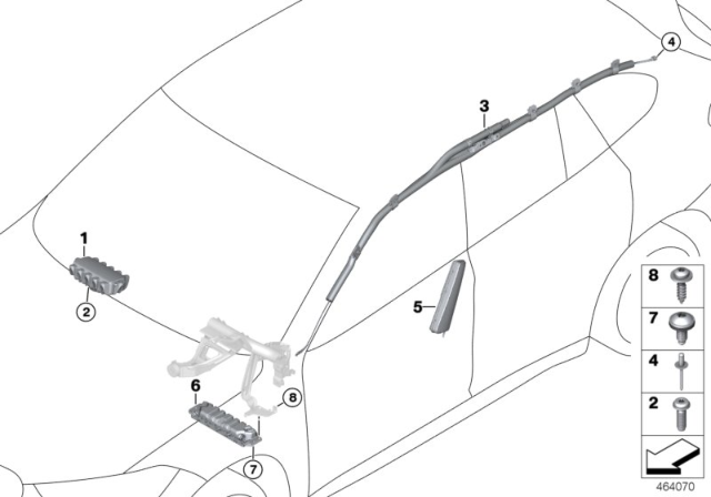 2017 BMW X1 Airbag For Front Passenger Diagram for 72129296849