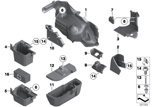 2011 BMW Z4 Lateral Trim Panel Diagram 2