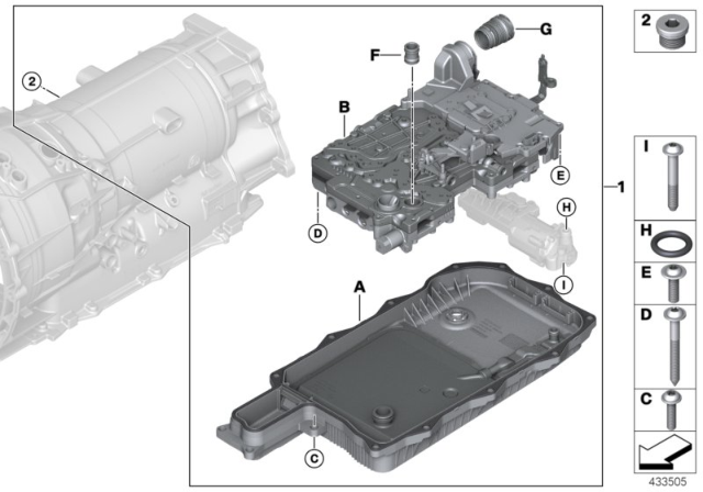 2018 BMW 740e xDrive Mechatronics (GA8P75HZ) Diagram