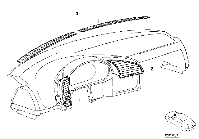 1995 BMW 325i Air Outlet Diagram 2