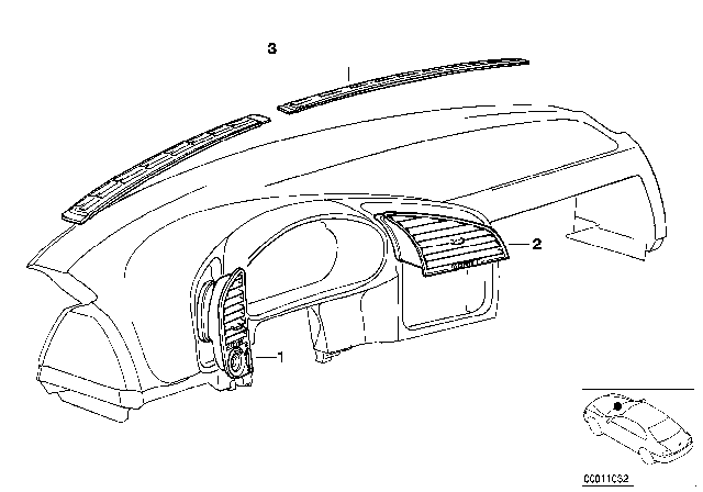 1997 BMW 328is Air Outlet Diagram