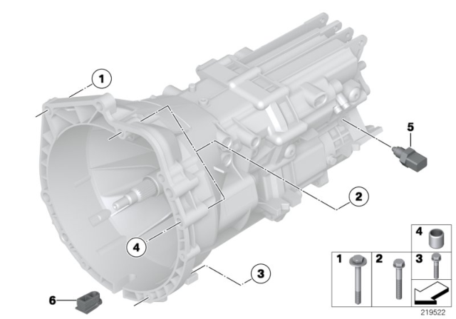 2013 BMW 128i Transmission Mounting Diagram