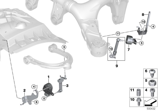 2020 BMW 840i Control Rod, Right Diagram for 37146867906