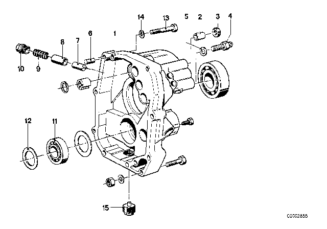 1977 BMW 320i Cover & Attaching Parts (Getrag 242) Diagram 1