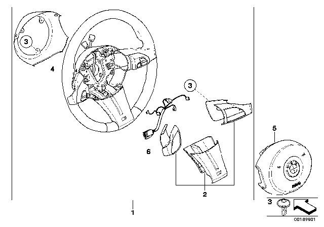 2003 BMW Z4 M Sports Steering Wheel, Airbag Diagram 2