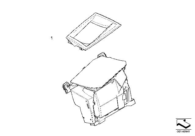 2004 BMW 645Ci Individual Trim Piece For Head-Up Display, Leather Diagram