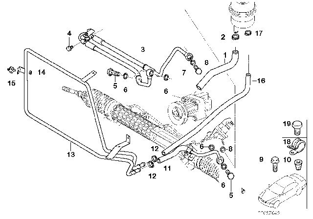 2001 BMW Z3 M Pressure Hose Assembly Diagram for 32412229797