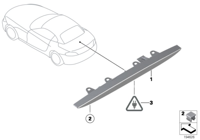 2014 BMW Z4 Third Stoplamp Diagram