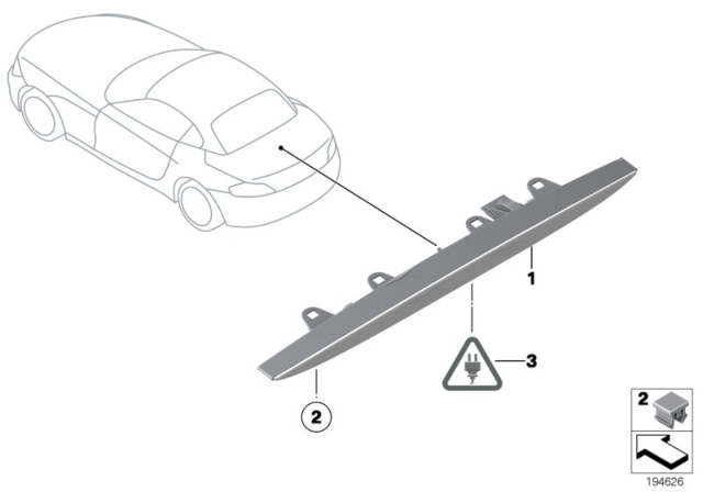 2010 BMW Z4 Third Stoplamp Diagram for 63257191765