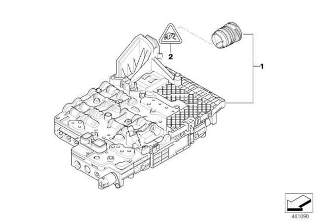 2013 BMW X6 M Mechatronics & Mounting Parts (GA6HP26Z) Diagram 1