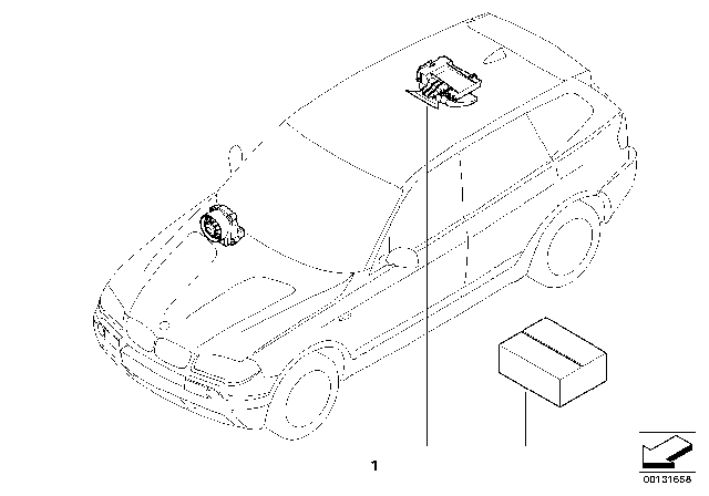 2005 BMW X3 Installation Kit Alarm System Diagram for 65730305698