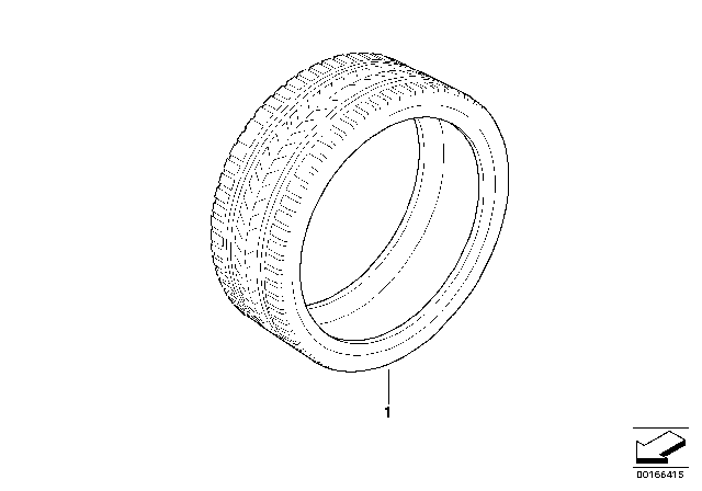 2000 BMW X5 Summer Tires Diagram