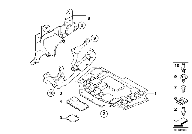 2009 BMW X3 Underfloor Coating Diagram 1