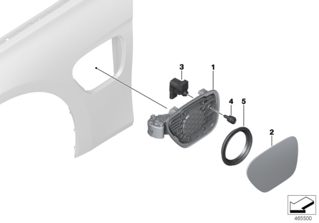 2018 BMW 330e Charging Flap Diagram