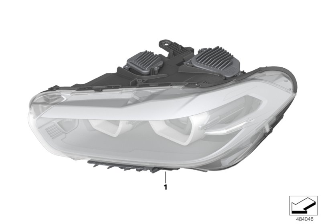 2019 BMW X2 Left Headlight Diagram for 63117420437