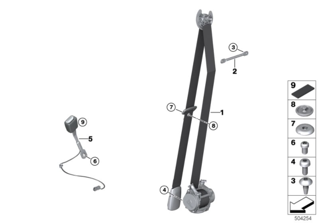 2020 BMW 228i xDrive Gran Coupe UPPER BELT, FRONT RIGHT Diagram for 72118076486