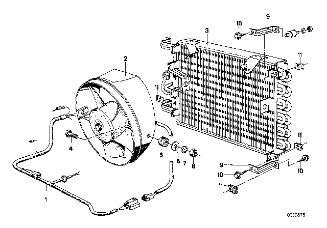 1980 BMW 320i Climate Capacitor / Additional Blower Diagram