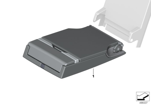 ARMREST WITH COMPARTMENT, LE Diagram for 52207994689