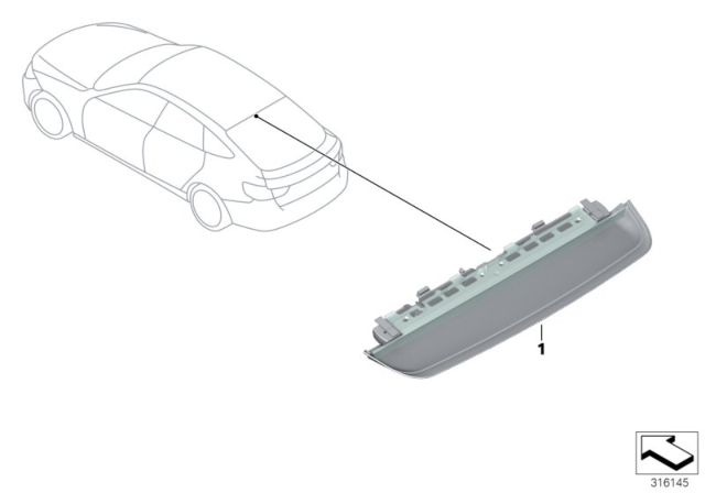 2020 BMW 430i Gran Coupe Third Stoplamp Diagram