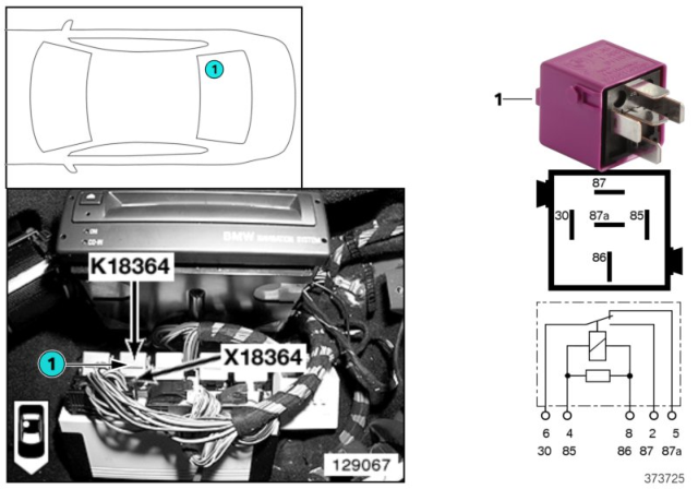 2001 BMW Z8 Relay, Soft Top Diagram 2