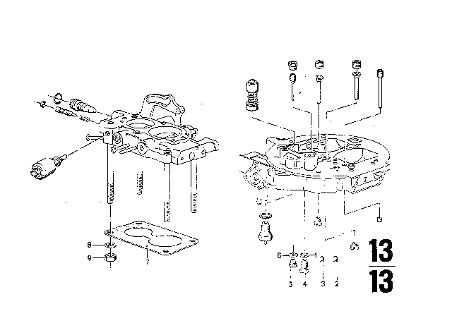 1970 BMW 2800 Carburetor, Jets And Pumps Diagram 6