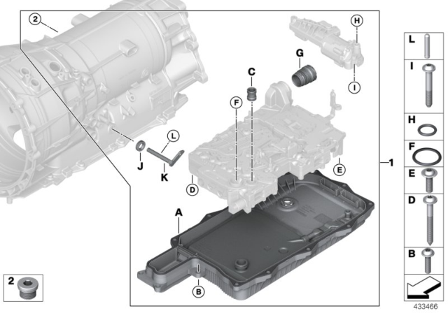 2018 BMW M760i xDrive REPAIR KIT SELECTOR ROD Diagram for 24008672574