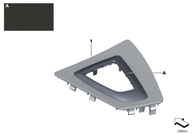 2012 BMW 328i M Performance Trim, Gear Selector Switch Diagram