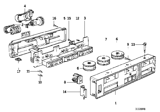 1994 BMW 750iL Control Unit, Automatic Air Conditioning Diagram