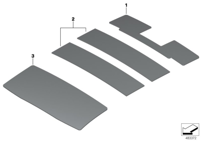 2020 BMW X3 M Sound Insulation Diagram