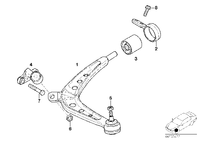 2005 BMW 330xi Ball Joint, Right Diagram for 31126756696
