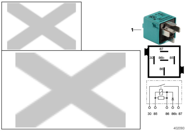 1999 BMW 740iL Relay, Make Contact Diagram