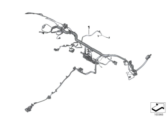 2012 BMW 328i xDrive Wiring Harness, Instrument Panel Diagram for 61119222420