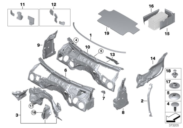 2019 BMW M4 Sound Insulating Diagram 1