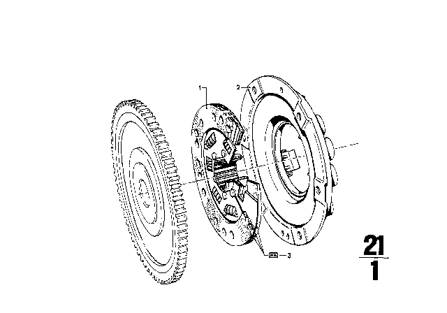 1970 BMW 1602 Gearshift / Clutch Diagram