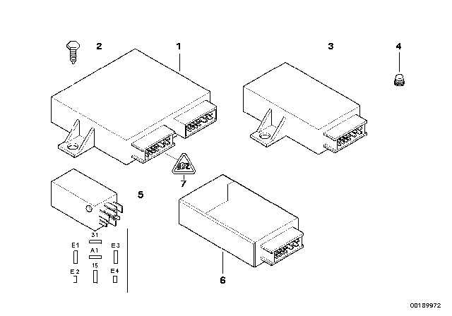 1996 BMW Z3 Body Control Units And Modules Diagram 2